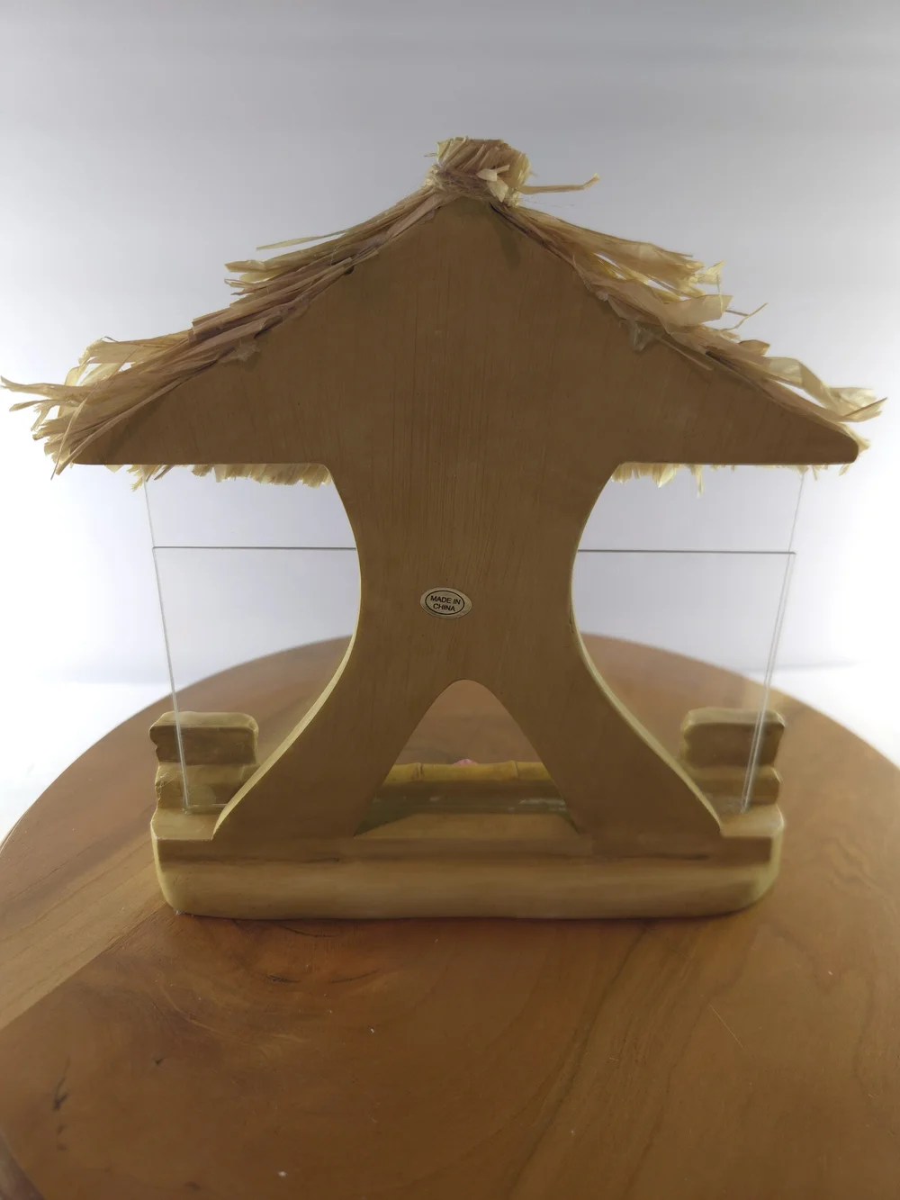 Tiki Hut Photo Frame Tropical Hawaiian Luau Decor Thatch Roof Tiki Masks,Vintage